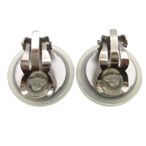 Chanel Button Earrings Clip-On Gray - Picture 3 of 5
